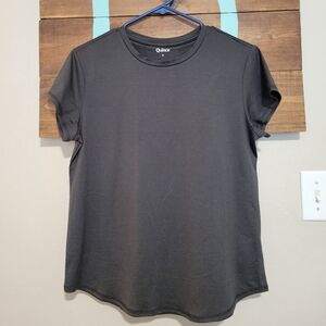 Quince Womans Charcoal Short Sleeve Flowknit Breeze Tee Size Small
